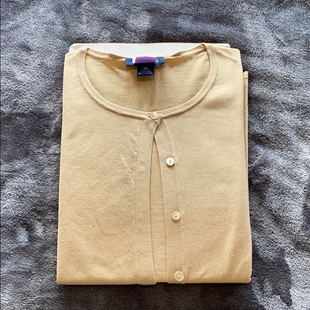 Gold button up sweater